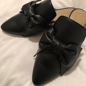 Black Dress Slides . Never Worn